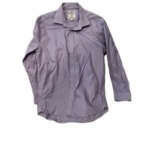Jos A Bank Purple Checked Long Sleeve Dress Shirt 16.5 34